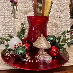 Beautiful Christmas Candle Globe Centerpiece